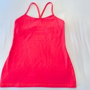 Lululemon Power Y Electric Coral Tank Size 8